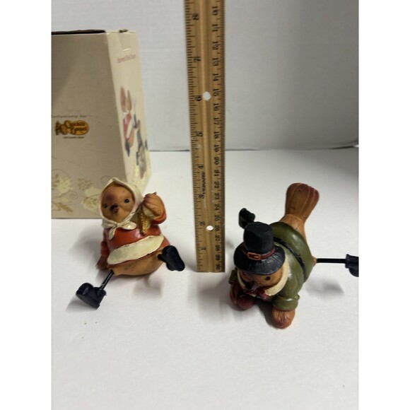 Rare Cracker Barrel Exclusive Harvest Bird Couple Fall Table Decor Resin w/Box - Picture 8 of 9